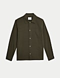 Cotton Rich Striped Overshirt