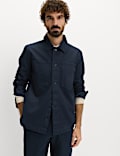 Pure Cotton Herringbone Overshirt​