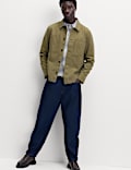 Pure Cotton Herringbone Overshirt​