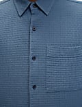 Easy Iron Pure Cotton Textured Shirt