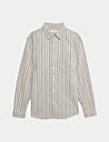 Pure Cotton Striped Seersucker Shirt