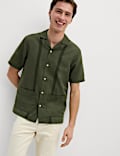 Regular Fit Cotton Linen Blend Shirt