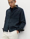 Regular Fit Herringbone Overshirt