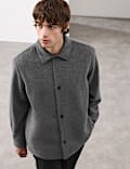 Regular Fit Wool Blend Overshirt