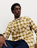 Regular Fit Pure Cotton Checked Flannel Shirt