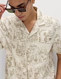 Pure Cotton Printed Short Sleeve Shirt
