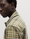 Pure Cotton Check Overshirt