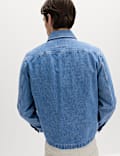 Overshirt van zuiver katoenen denim met normale pasvorm