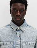Pure Cotton Denim Overshirt