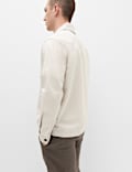 Regular Fit Cotton Linen Blend Overshirt