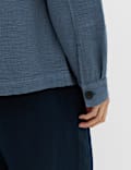 Doppellagiges Overshirt aus reiner Baumwolle