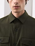 Regular Fit Wool Blend Overshirt