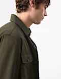 Regular Fit Wool Blend Overshirt