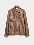 Pure Cotton Puppytooth Overshirt