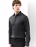 Slim Fit Easy Iron Pure Cotton Jersey Shirt