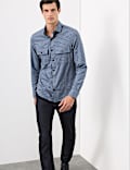 Easy Iron Cotton Rich Check Shirt