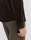 Regular Fit Faux Suede Overshirt