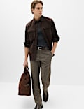Regular Fit Faux Suede Overshirt