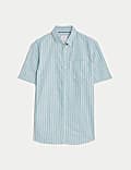 Pure Cotton Striped Oxford Shirt