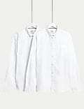 Lot de 2&nbsp;chemises Oxford 100&nbsp;% coton, repassage facile