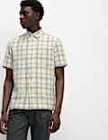 Kariertes Hemd aus reiner Baumwolle in normaler Passform