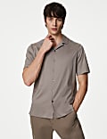 Pure Cotton Cuban Collar Jersey Shirt