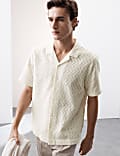 Chemise en coton à col cubain