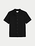 Chemise en coton à col cubain