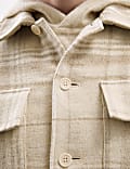Checked Double Faced Overshirt With Wool