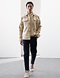 Checked Double Faced Overshirt With Wool