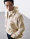 Checked Double Faced Overshirt With Wool