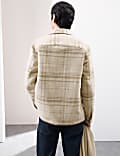 Checked Double Faced Overshirt With Wool