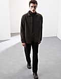 Wool Blend Houndstooth Overshirt