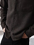 Wool Blend Houndstooth Overshirt
