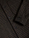 Wool Blend Houndstooth Overshirt