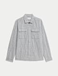 Cotton Linen Blend Overshirt