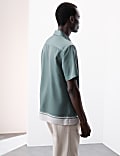 Striped Cuban Collar Shirt
