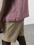 Pure Linen Herringbone Cuban Collar Shirt