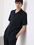 Linen Blend Short Sleeve Shirt