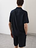 Linen Blend Short Sleeve Shirt