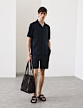 Linen Blend Short Sleeve Shirt