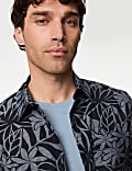 Easy Iron Pure Cotton Palm Print Shirt