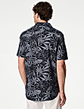 Easy Iron Pure Cotton Palm Print Shirt