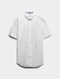 Regular Fit Easy Iron Pure Cotton Short Sleeve Check Shirt