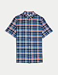 Easy Iron Pure Cotton Check Oxford Shirt