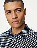 Easy Iron Geometric Print Shirt