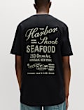 Pure Cotton Harbor Shack Graphic T-Shirt