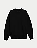 Oversized Cotton Rich Crew Neck Sweatshirt