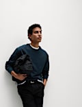 Cotton Rich Relaxed Fit Crew Neck Sweatshirt