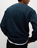 Cotton Rich Relaxed Fit Crew Neck Sweatshirt